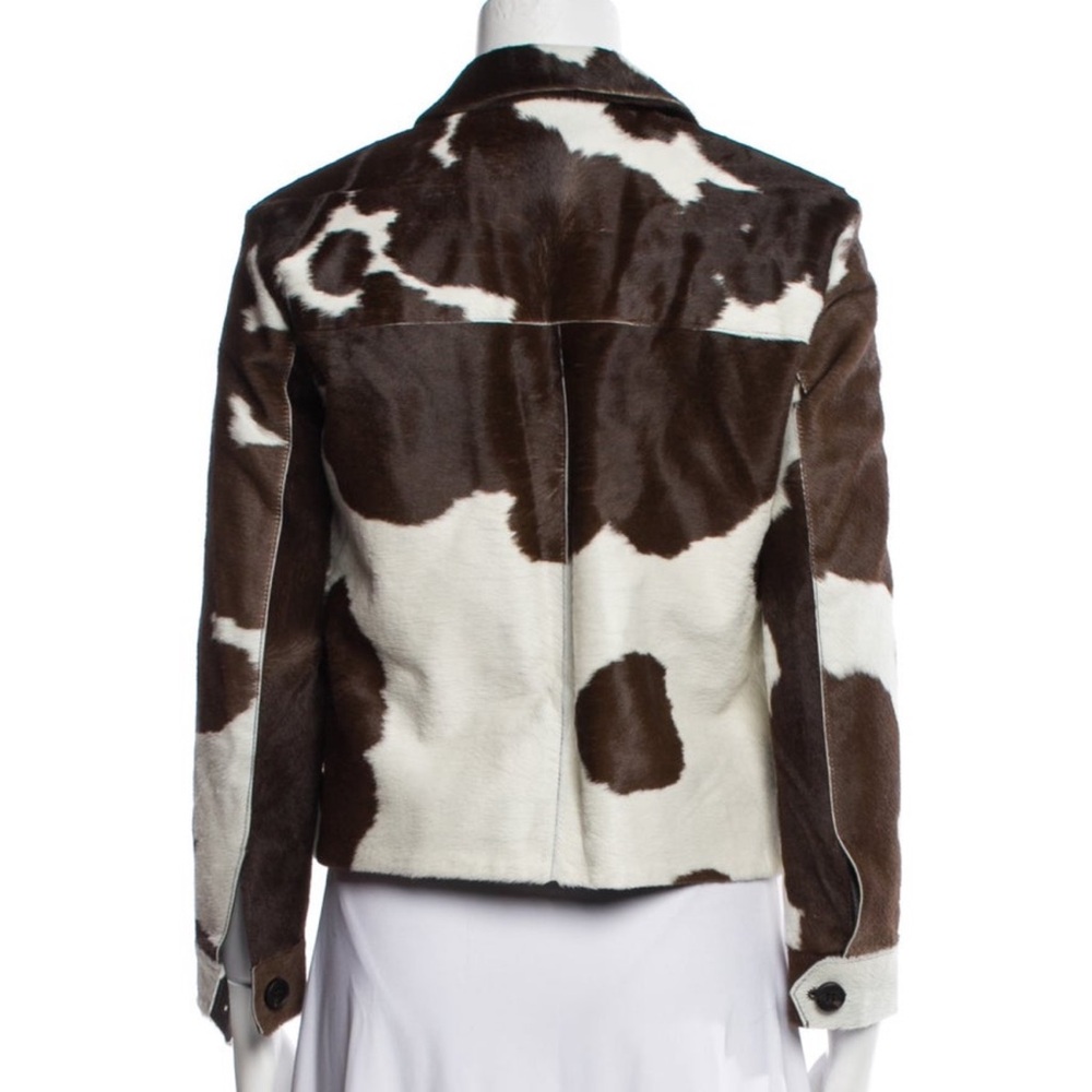 All Saints Black and White Cow Print Jacket - Picture 6 of 6